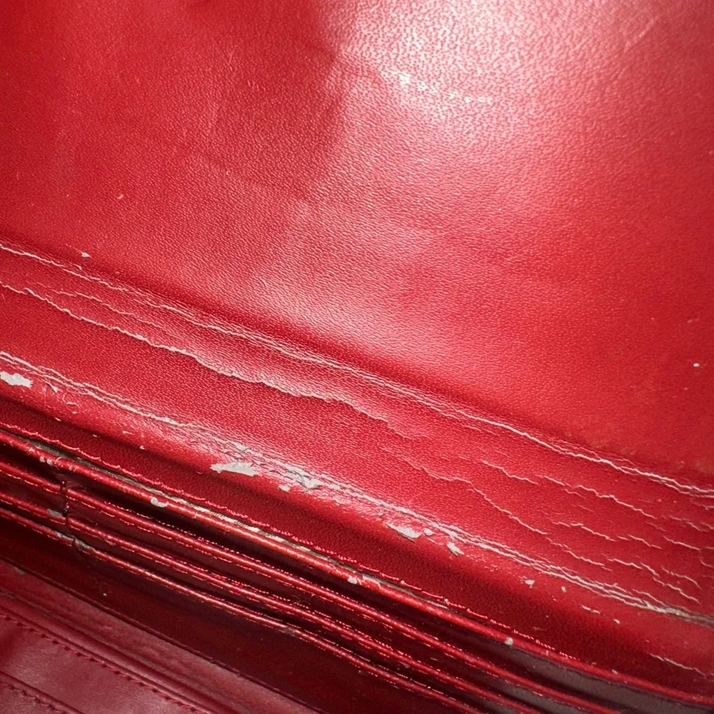 Prada Burgundy Crocodile-Embossed Leather Wallet - Picture 8 of 11